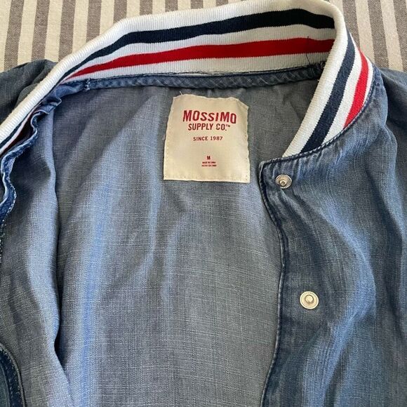 Mossimo Chambray Track Jacket Size Medium - Picture 3 of 7